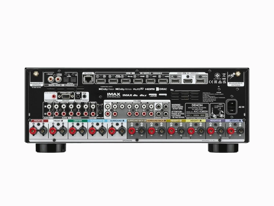 Denon AVC-X3800H 9.4 Kanal 105W 8K AV-Receiver mit HEOS® Built-in B-Ware - Bild 3 von 3