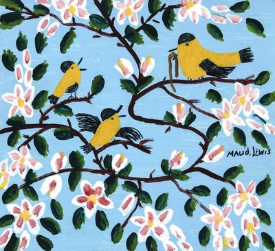 Maud Lewis (Handmade) Signed Oil Painting on Canvas 16x20 in Naive Art ..