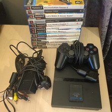 PS2 Slim Fully Tested and Working With 12 Games