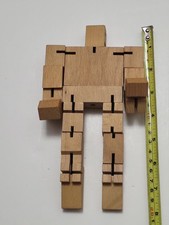 Cubebot David Weeks Studio Areaware  Articulating Wooden Robot Puzzle, 2013