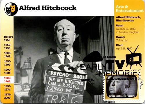 Dr Jim Stamps Maximum Card Alfred Hitchcock 44C Early Tv Memories Fdc