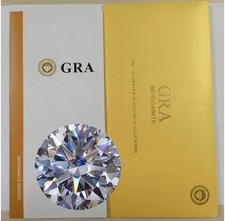 Moissanite Gem Stone W. GRA Certificate 6.5mm 1.0ct VVS1 D Round Loose