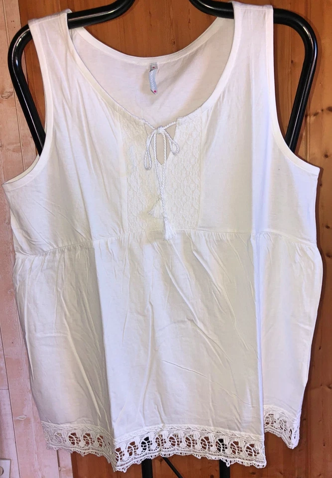 tee-shirt débardeur tunique blanc blancheporte 52 - Photo 2/4