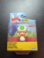 NEW Jakks Pacific World of Nintendo 2.5" Mario GREEN TOAD Mini-Figure