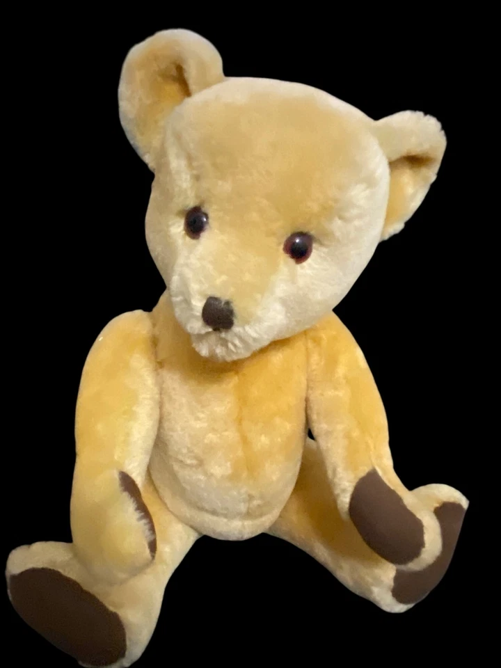 MUY RARO 25" DE COLECCIÓN Decanos/Gwentoy Articulado Oso de Peluche Dorado Peluche de Gran Bretaña Excelente Foto 2 de 4