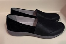 Dansko Harriet Loafer Women 38 US 7.5 Suede Fabric Blend Black Comfort Shoe EUC