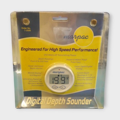 Marpac Digital Depth Sounder 250Watt 2'-200' LCD Backlit Display New Old Stock