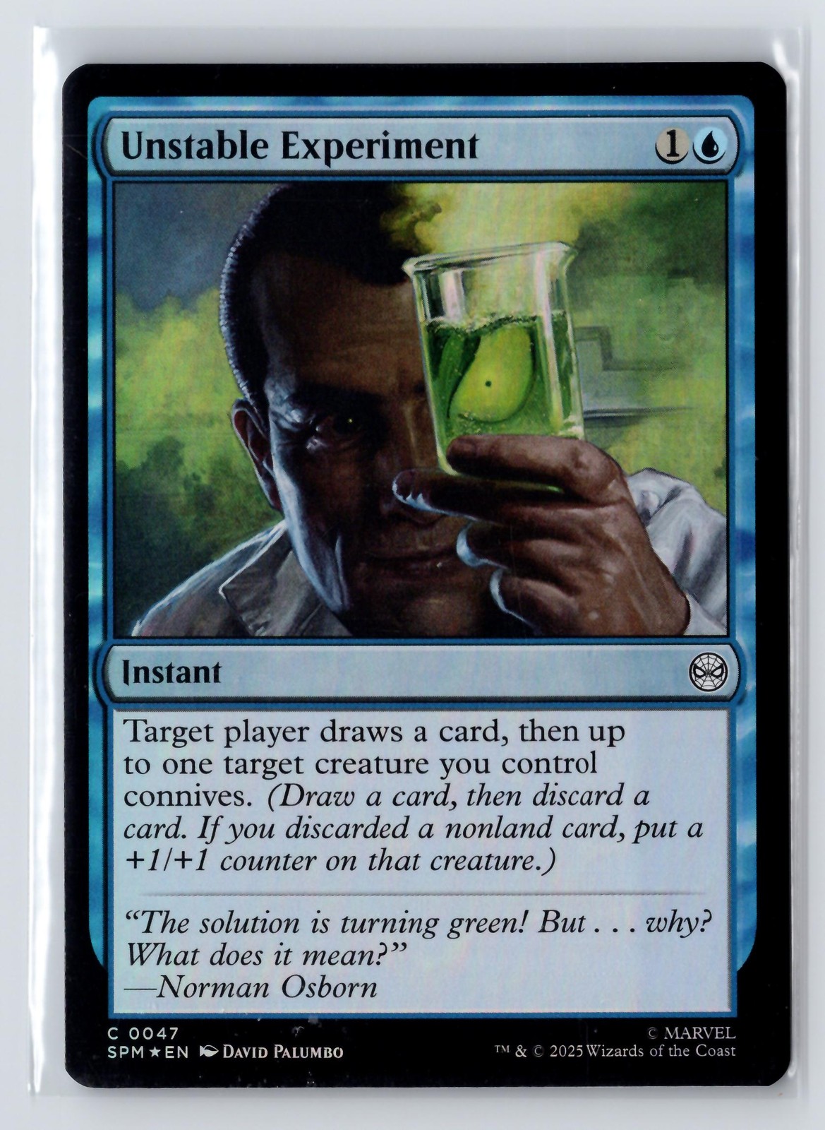 Unstable Experiment #47 Marvel's Spider-Man Foil Magic The Gathering MTG