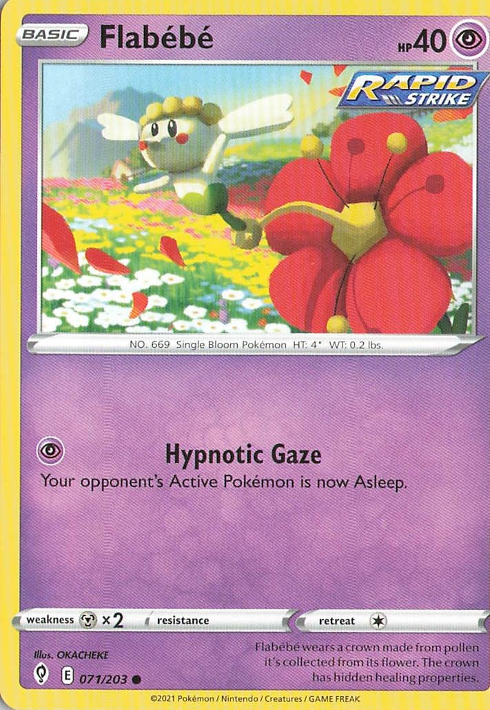 Flabebe 071/203 Common Evolving Skies Pokemon Near Mint (L1)