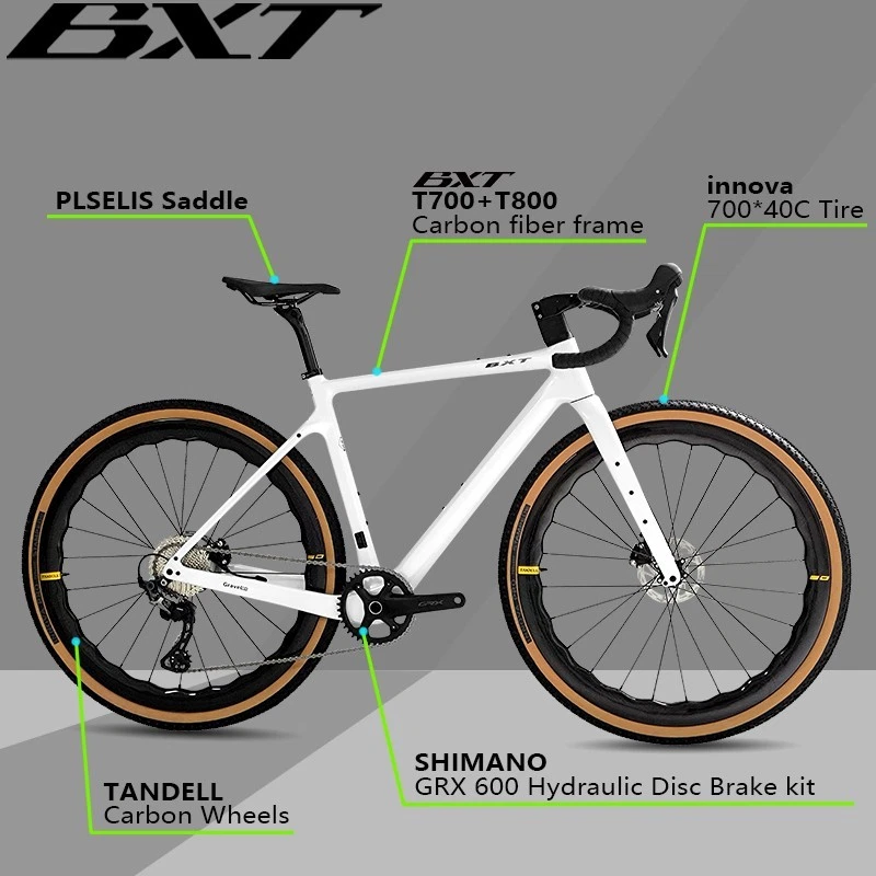 BXT 24s Kohlenstoff Gravel Bike DI2 Scheibenbremse 700*40C SHIMANO R7170 Rennrad - Bild 4 von 4