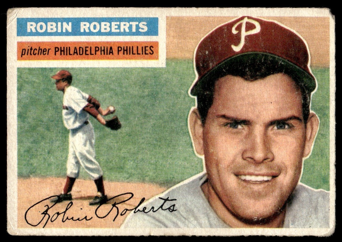 1956 Topps Robin Roberts Philadelphia Phillies #180