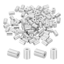 100 St&uuml;ck Aluminium Drahtseil-Stopfh&uuml;lsen 3/64" (1,3mm) f&uuml;r Crimping Rundh&uuml;lsen