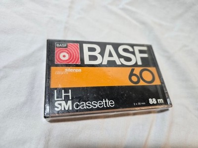 BASF LH SM 60 Cassette 88m 2x30 min sealed OVP Vintage 1970er Made in Germany