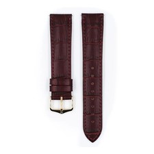 HIRSCH cinturino Crocograin - pelle di vitello lucida - goffratura a