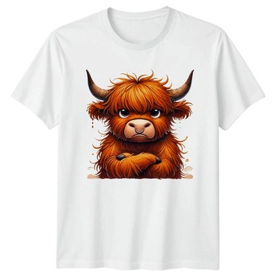 Im Not Grumpy Im Just T-Shirt Highland Kuh Tiere Geburtstag Geschenk für Sie und Ihn