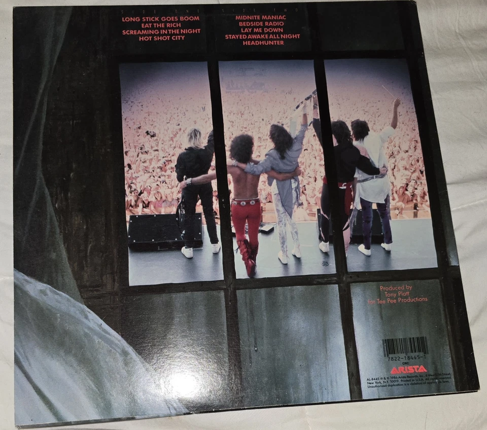 Krokus~Alive And Screamin LP~86 Arista~AL-8445~INDY PRESS~PLAYS EXCELLENT~VG++ - Image 2 of 4