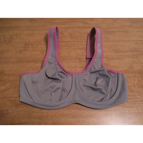 SYROKAN A227 MAX CONTROL HIGH IMPACT GRAY SPORTS BRA 38C