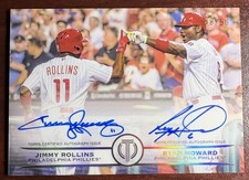 2025 Topps Tribute - True to the Game Dual Autographs Ryan Howard, Jimmy Rollins