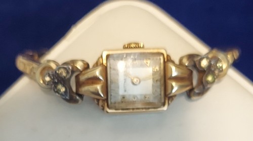 Wittnauer Damen Vintage 14K Gelbgold Uhrengehäuse, GF Band, funktioniert nicht. - Bild 3 von 19
