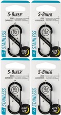 Nite Ize S-Biner Stainless Steel Dual Carabiner 2 - Black 4-Pack 