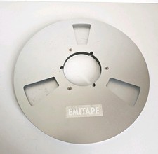 Vintage EMITAPE 10.5 inch  Reel 1/4&rdquo;  Metal Tape Spool - Used