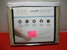 BRAND NEW CGK UNLIMITED LUXURY TWIN-SIZED BED 4-PIECE ULTRA SOFT SHEET SET BEIGE