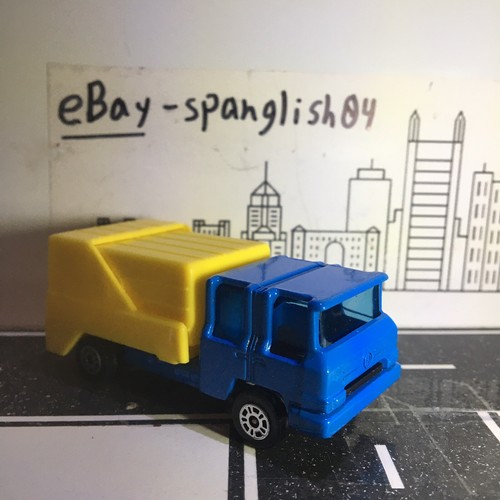 Corgi Juniors Refuse Garbage Truck Blue Yellow GT Britain 1/64 Loose MINT NICE - Picture 2 of 11
