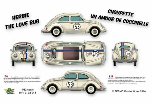 Voitures miniatures Coccinelle 1:32