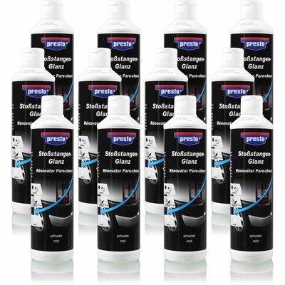 12x Presto Stoßstangenglanz Kunststoff Pflege  500ml Spray Sprühdose 