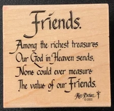 All Night Media Ken Brown Friends Among The Richest Treasures… Rubber Stamp