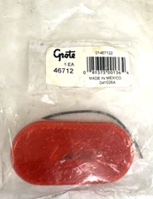 Grote 46712 Marker Lamp, Oval, Red w/Reflector, new (T)