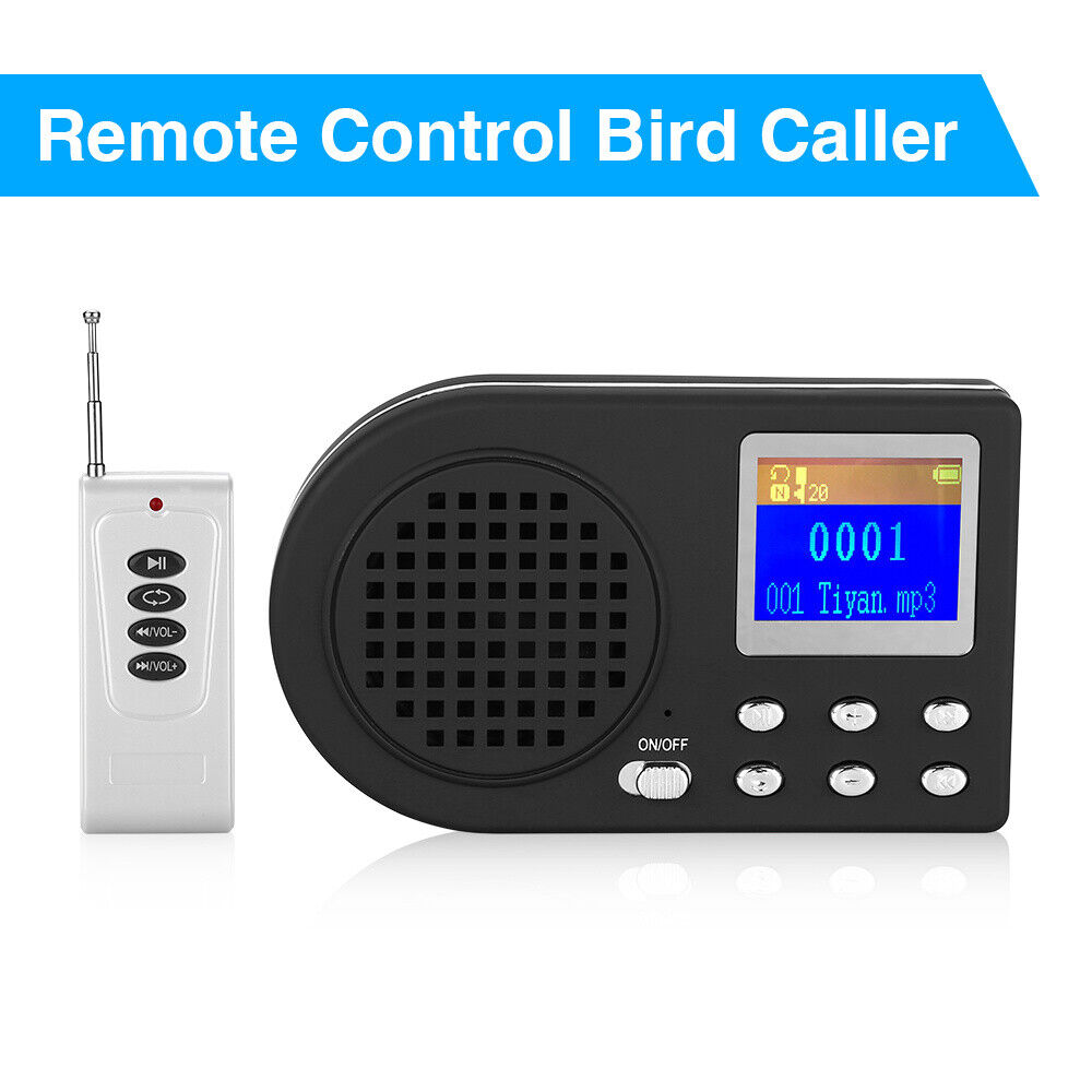 10W 90dB Hunting Bird Caller Decoy Sound Loud Speaker Molle LCD Display Battery