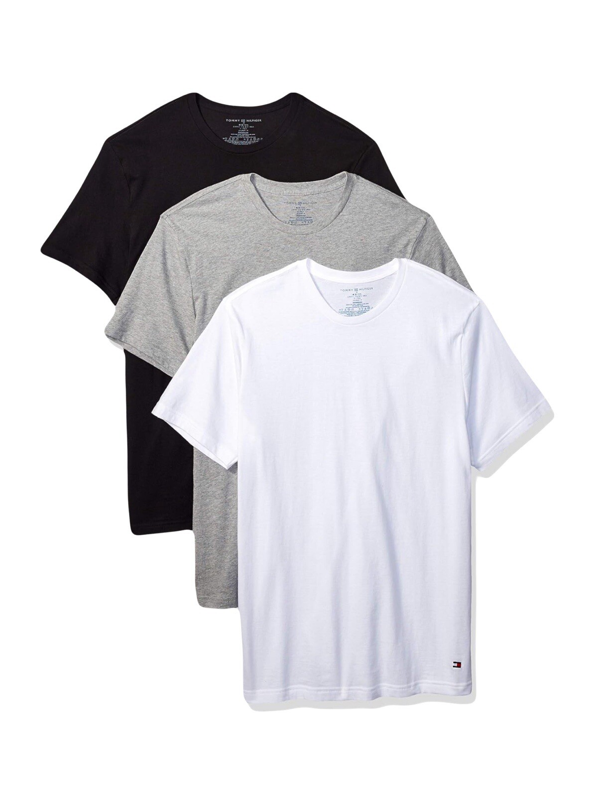 NWT Tommy Hilfiger.  3 Pack. Cotton Crewneck T-Shirts. Multi. MSPR $42.50