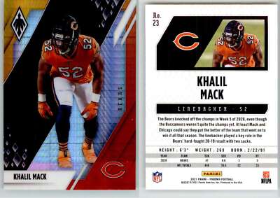 Khalil Mack 2021 Phoenix Fanatics Fire Burst #23 Bears Chargers