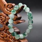 Natural 10mm Fashion Round Beautiful Jade Gemstone Beads Bangle Bracelet