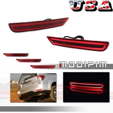 2x For Subaru Forester 2008-18 Red LED Rear Bumper Reflector Signal Brake Lights