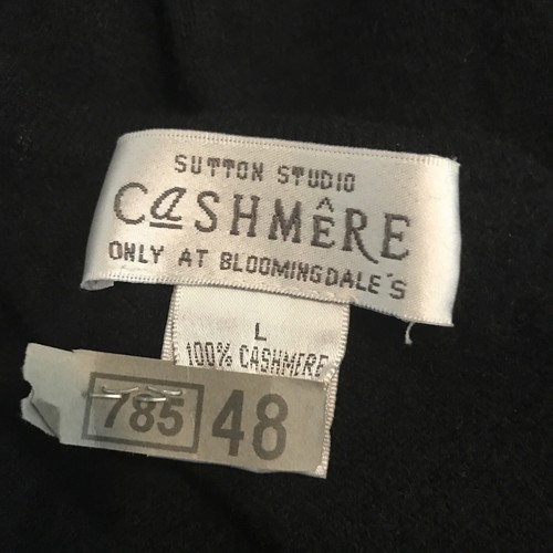 Sutton Studio Cashmere Black American Flag Cashmere Sweater Bloomingdale’s L - Picture 3 of 5