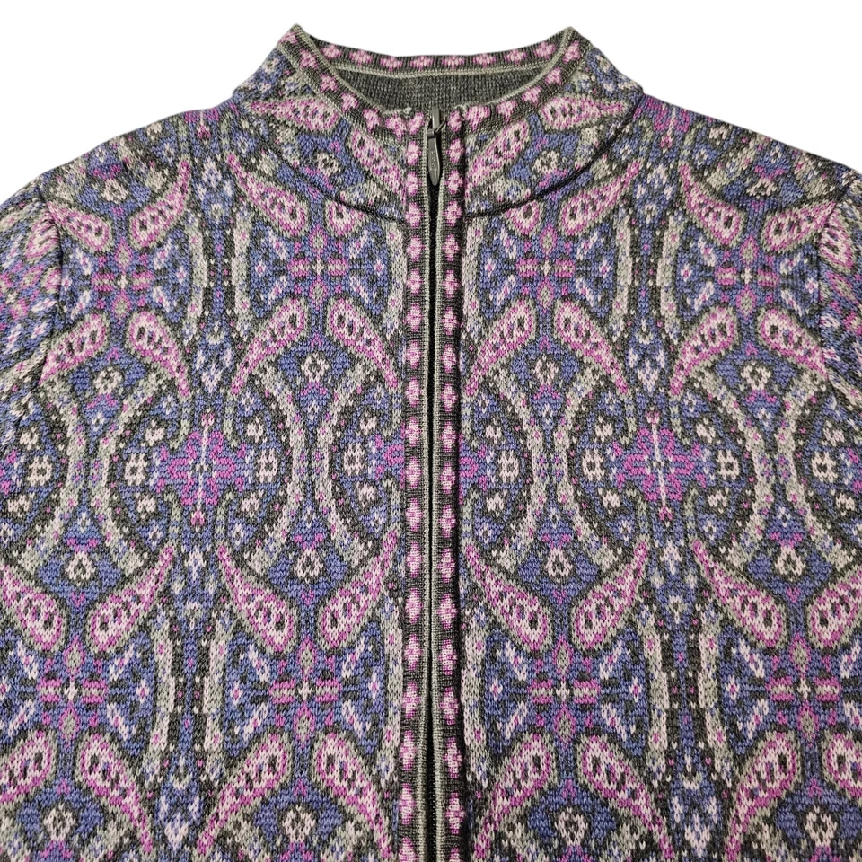 Cárdigan Suéter Pendleton Para Mujer Pequeño Lana Merino Cachemira Cremallera Completa Foto 3 de 4