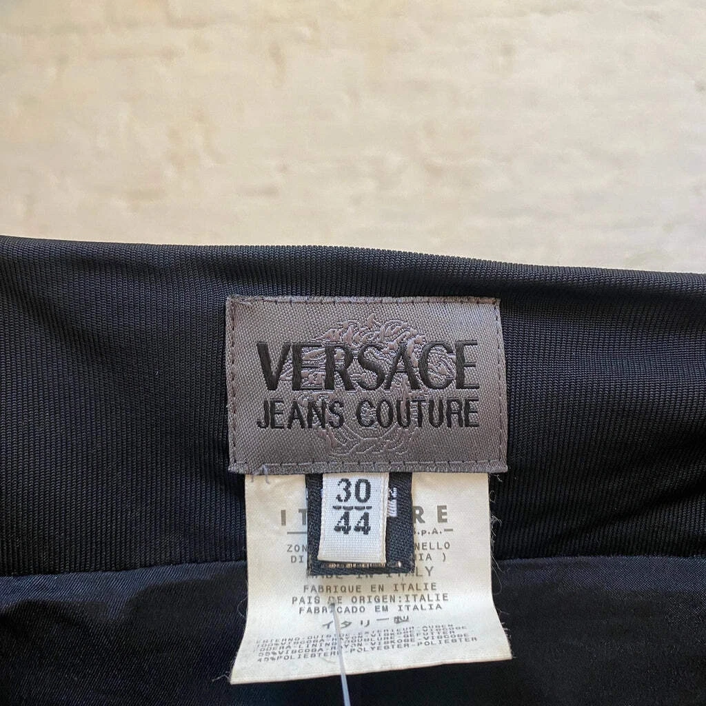 Abito Versace Jeans Couture collo alto piccolo nero viscosa