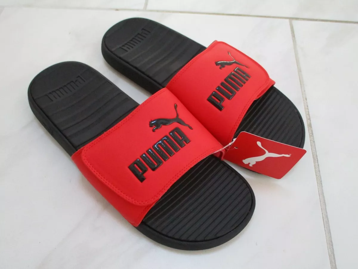 PUMA Cool Cat Mens Slides Sport Sandals Red 11