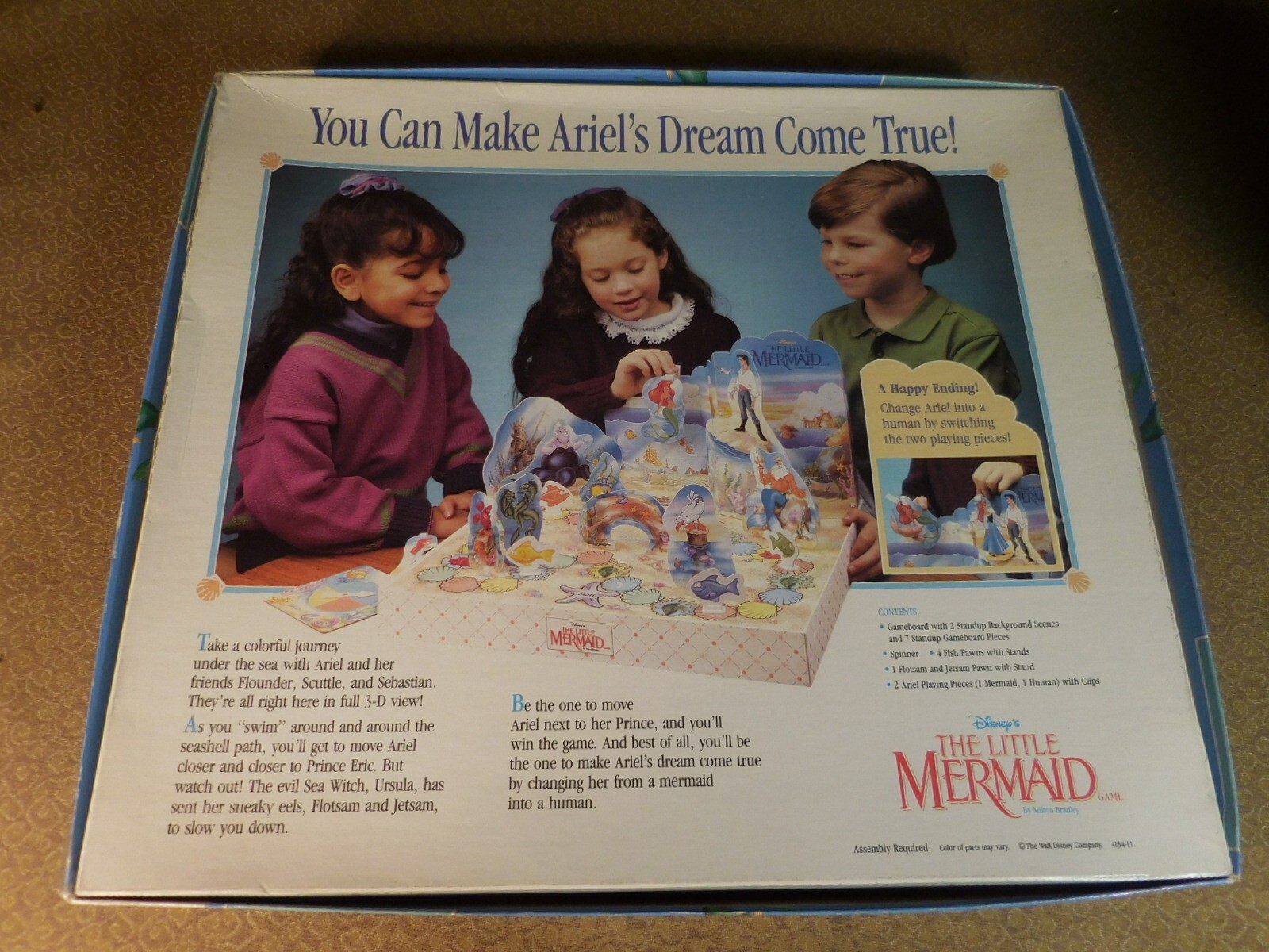 Vintage Disney THE LITTLE MERMAID Journey Under the Sea 3-D Game Complete NICE