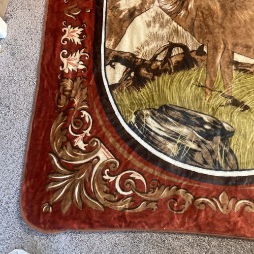 Novatex Blanket Deer Buck Stag Nova Textiles Vintage Thick Matrimonial 220x180cm - Picture 2 of 8