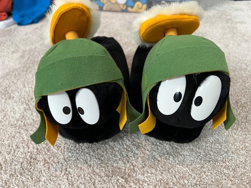 Vintage 1996 MARVIN THE MARTIAN Slippers Adult MEDIUM Looney Tunes Warner Bros - 第 1/1 張圖片