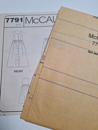 Jumper Dress Petticoat Girls 7-12 McCalls 227 Sewing Pattern Stitch N Save P227 - Picture 4 of 7