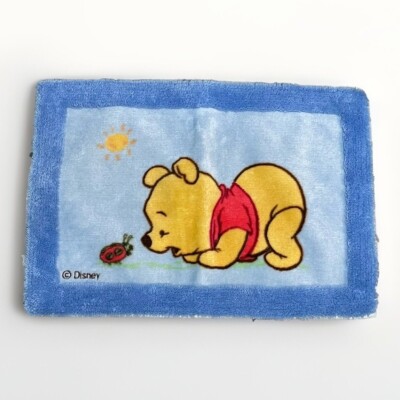 Vintage Disney Baby Winnie the Pooh Rug Blue Ladybug Sun