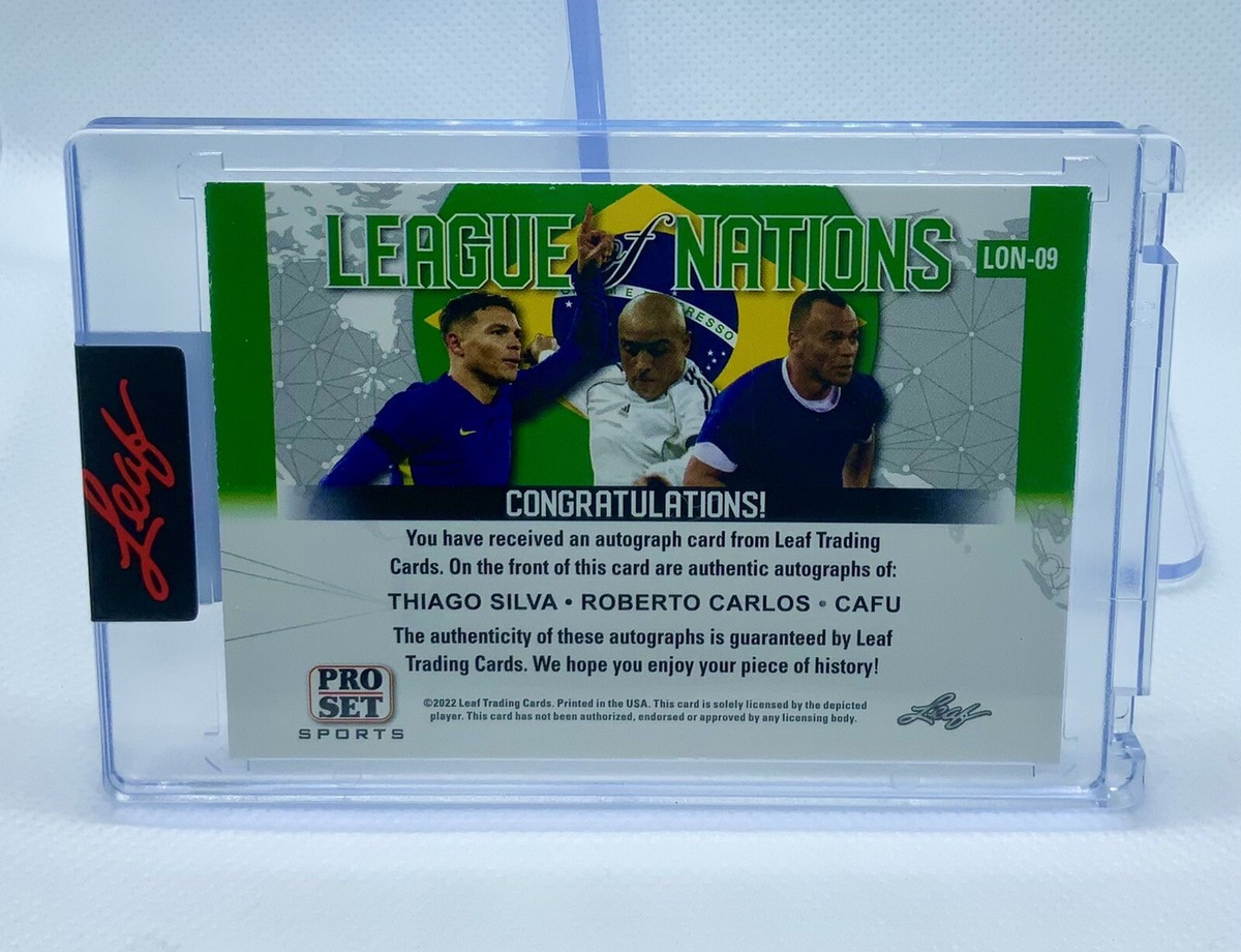 Leaf Pro Set League Of Nations FOTL Auto Silva Carlos Cafu 1