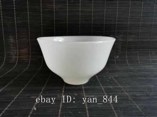 Китайский белый нефрит ручной работы чайная чашка винный бокал - - Изображение 4 из 4