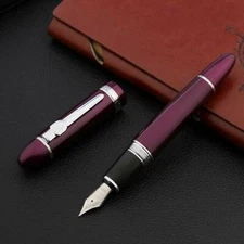 High Quality Jinhao 159 Fountain Pen Purple Silver Luxurious Writing Ink Pen