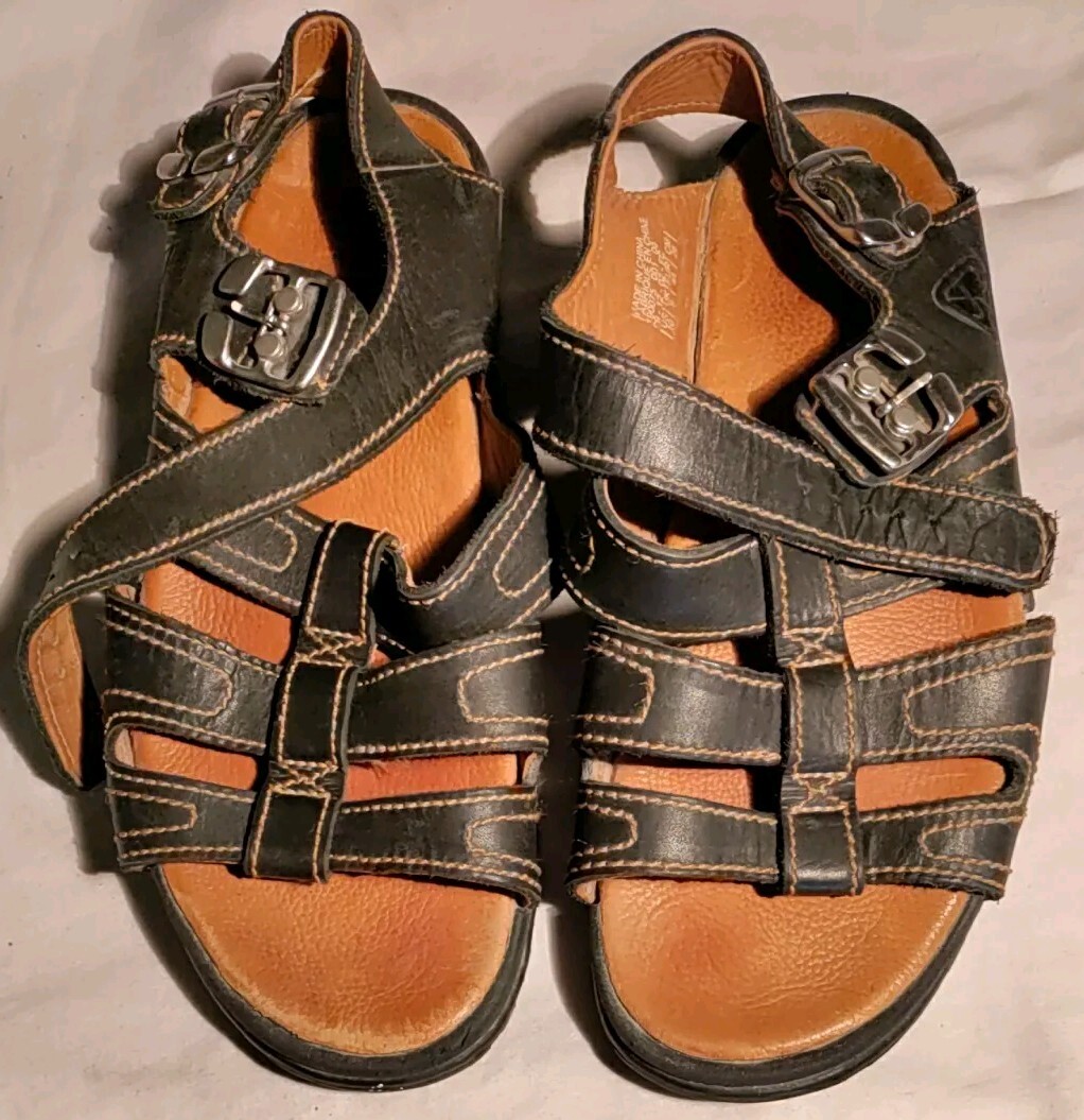 Men NIKE ACG Chocolate Brown Leather Strap On Sandals 9  display picture 3