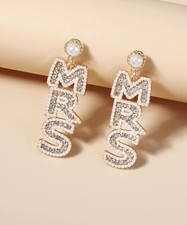 Mrs earrings Wedding Hen Do Bride